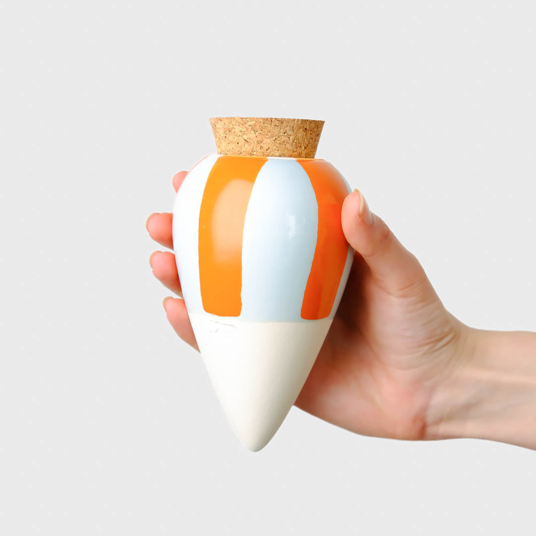 Olla - Orange und blau gestreift