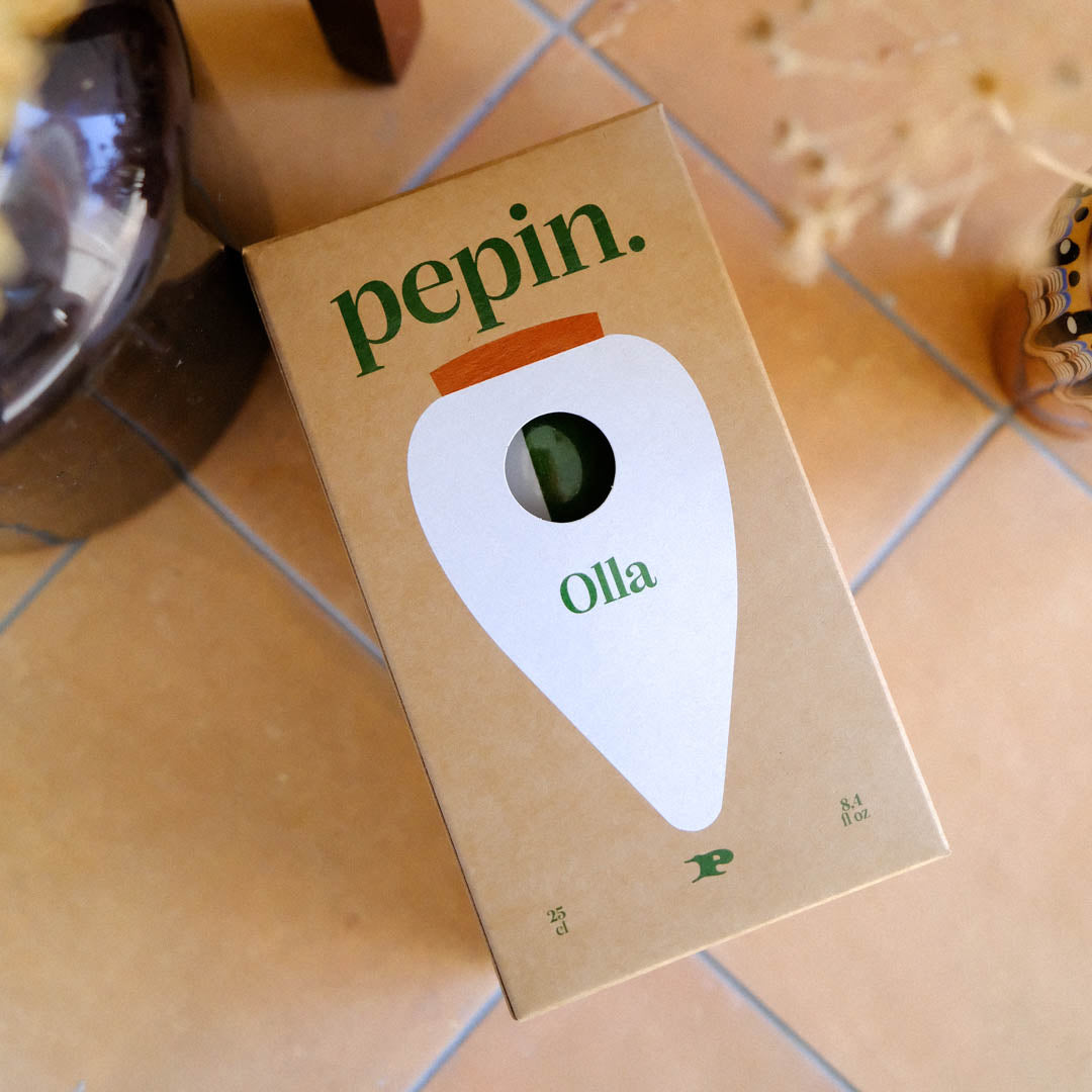 Olla – Grün-weiß gestreift