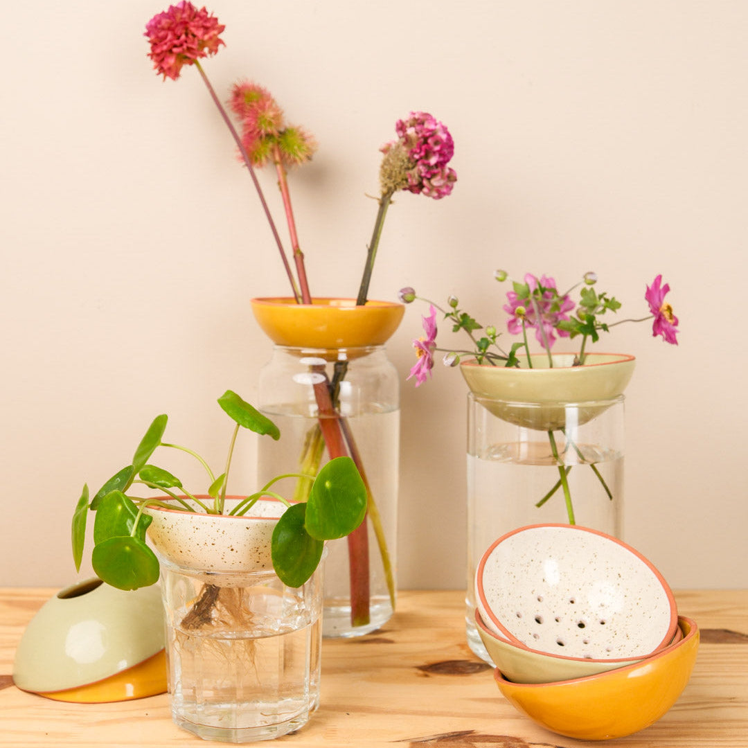 Blumen-Bojeché – Salbeigrün