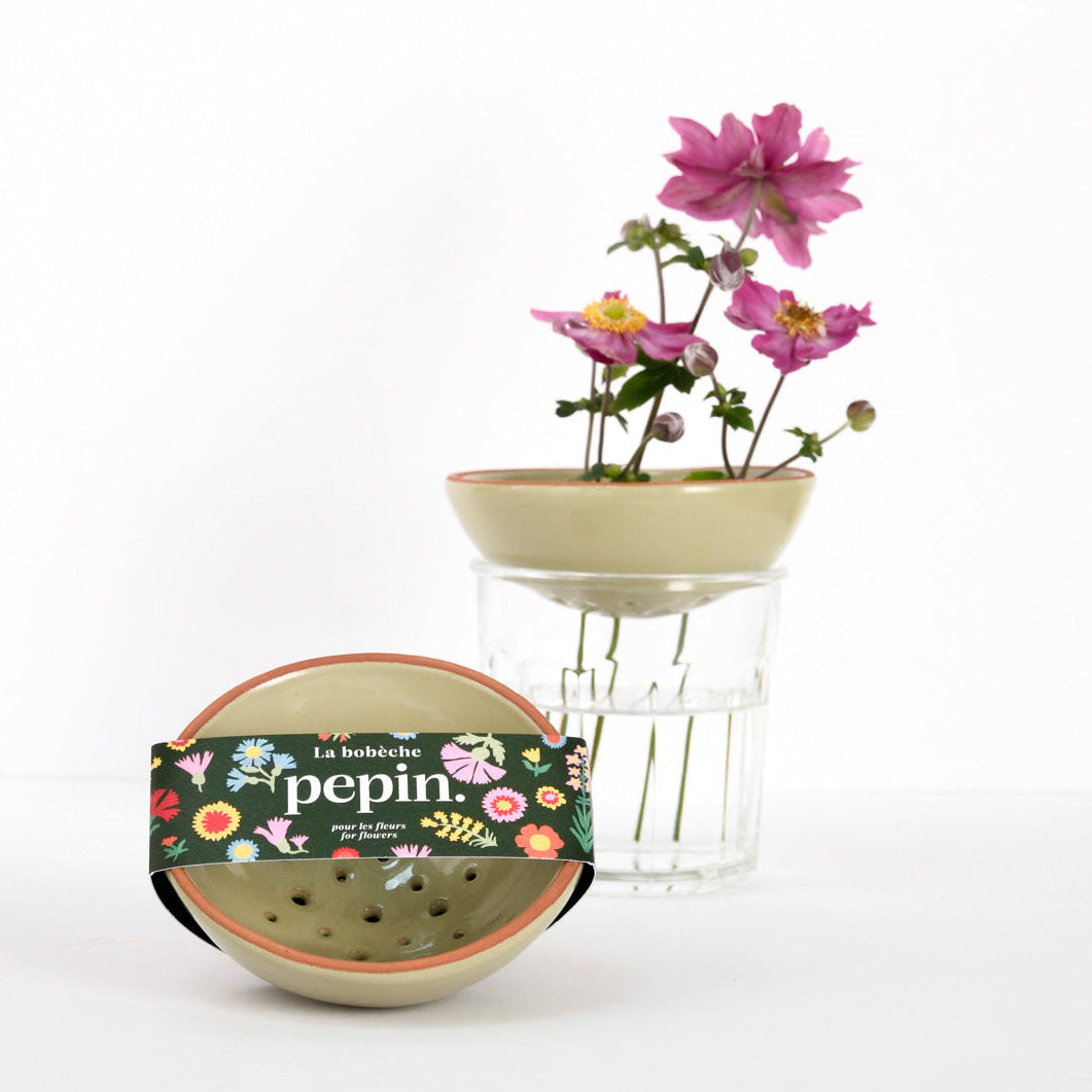 Blumen-Bojeché – Salbeigrün