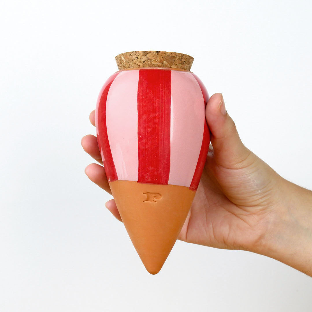Olla - Stripes pink and red