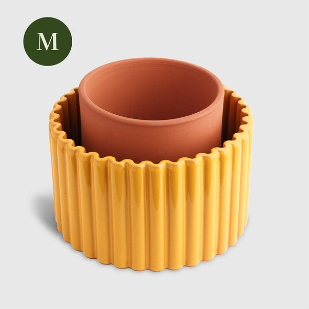 Pot autonome Paula - Jaune moutarde